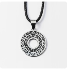 Рунический круг Старшего Футарка из серебра