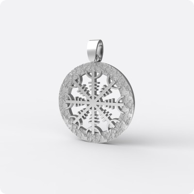 Агисхьяльм Шлем Ужаса в круге из серебра