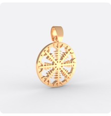 Агисхьяльм Шлем Ужаса в круге (золото)