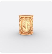 Шарм с руной Эйваз (Ир) из золота