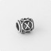 Шарм-бусина с руной Гебо из серебра