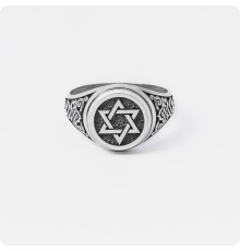 Кольцо Звезда Давида из серебра