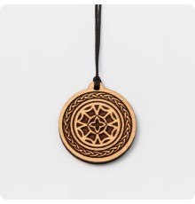 Амулет Глаз Одина из дерева Дуба