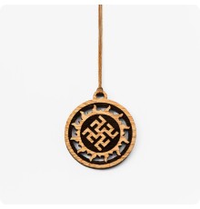 Оберег Одолень трава в Солнечном круге из Дуба