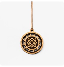 Оберег Звезда Лады-богородицы в Солнечном круге из Дуба