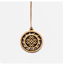 Оберег Символ Белобога в Солнечном круге из Дуба