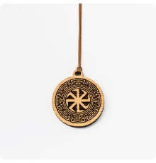 Оберег Коловрат из дерева