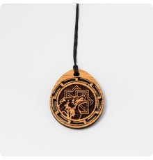 Оберег Волк Молвинец из дерева Дуба