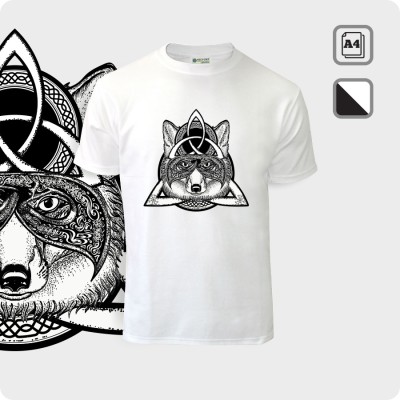 Футболка - Волк в Трикветре