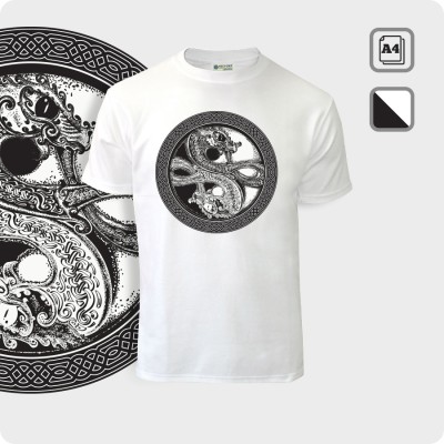 Футболка - Дракон в равновесии