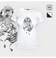 Футболка птица Алконост - К.2034-01