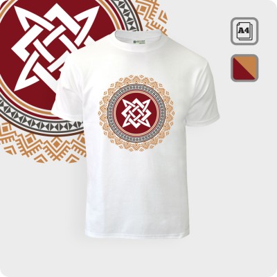 Футболка со Звездой Руси (Квадрат Сварога) - К.1859-01