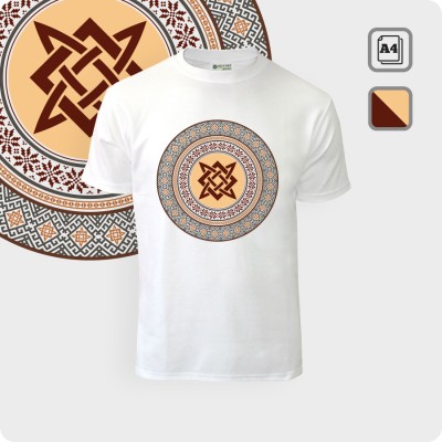 Футболка со Звездой Руси (Квадрат Сварога) - К.1858-01