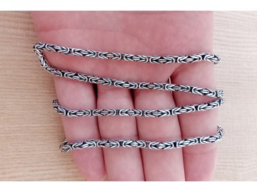Серебряная цепь Византия (Лисий хвост) - (3,2мм)