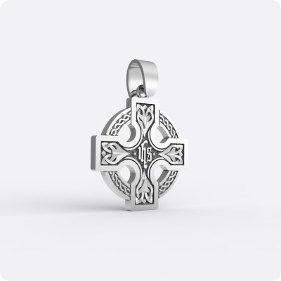 Равносторонний кельтский крест из серебра (ks-217)