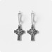 Серьги кельтский крест из серебра