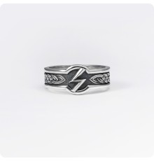 Кольцо с руной Сила (Соул,Сол,Согил) из серебра