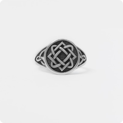 Женское кольцо из серебра - Звезда Лады-богородицы