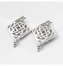 Серьги с Оберегом Звезда Лады-богородицы из серебра