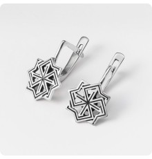 Серьги с Оберегом Молвинец из серебра