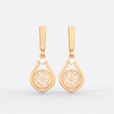 Серьги со славянским оберегом Молвинец из золота на английском замке