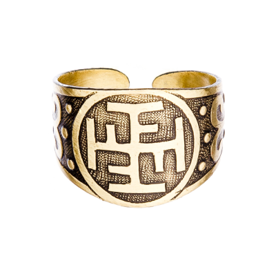 Кольцо с оберегом Ратибор из Латуни или Меди