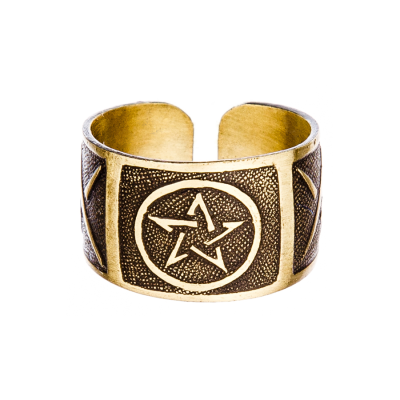 Кольцо с Пентаграммой из Латуни или Меди