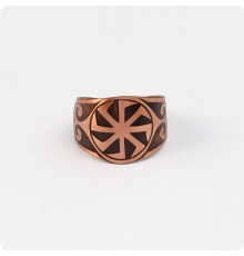 Кольцо с оберегом Коловрат из Латуни или Меди