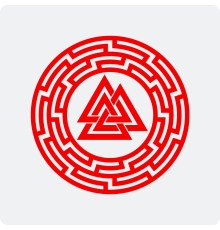 Наклейка Валькнут в Солнцевороте