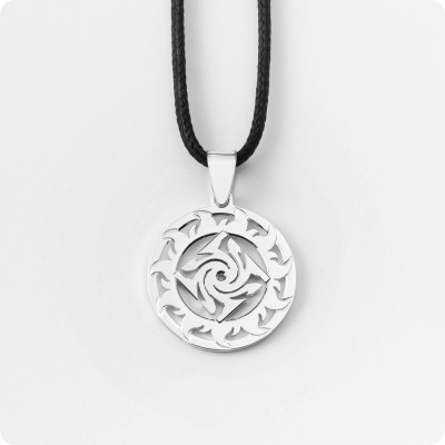 Оберег Гаруда из серебра в Солнечном Круге