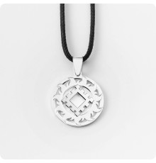 Оберег Репейник Счастья из серебра в Солнечном Круге