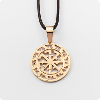 Оберег Светоч из золота в Солнечном Круге