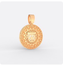 Сварожий круг с чертогом Финиста из золота