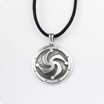 Оберег Символ Рода из серебра в Два уровня