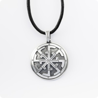 Оберег Свитовит из серебра в Два уровня