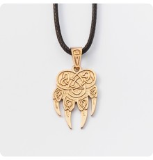 Оберег печать Велеса (Волоса) - Волчья лапа из золота