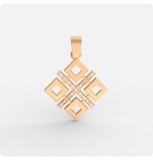 Оберег Макошь (Мокошь) из золота с камнями