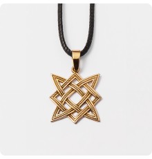 Оберег Звезда Руси (Квадрат Сварога) из золота