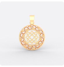 Оберег Звезда Лады-богородицы из золота с орнаментом