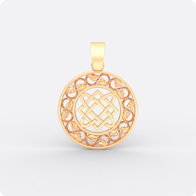 Оберег Звезда Лады-богородицы из золота с орнаментом