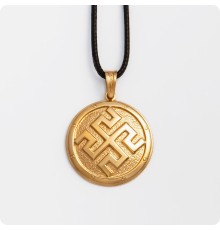 Оберег Родовик из золота в Два уровня