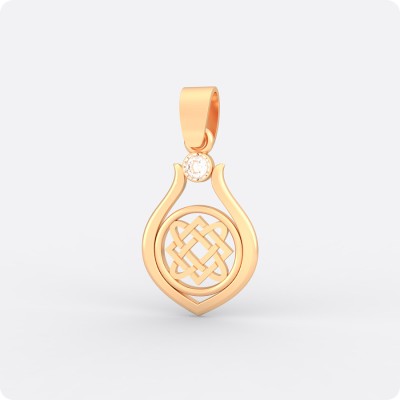 Оберег Звезда Лады-богородицы из золота с камнем (капелька)