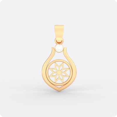 Оберег Алатырь из золота с камнем (капелька)