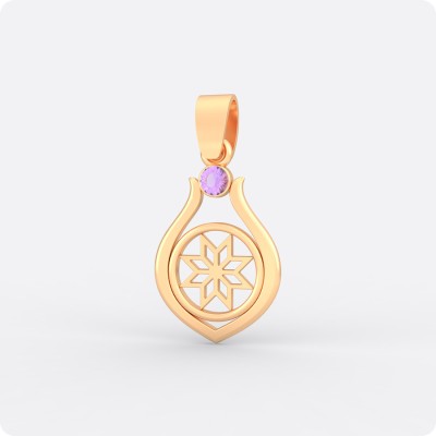 Оберег Алатырь из золота с камнем (капелька)