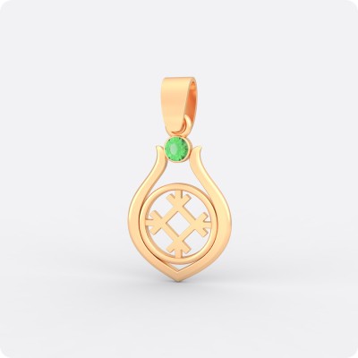 Оберег Целебник из золота с камнем (капелька)