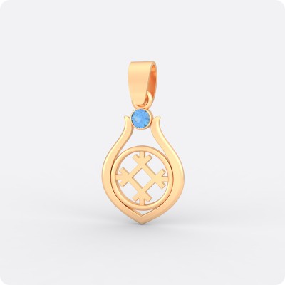 Оберег Целебник из золота с камнем (капелька)