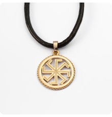 Оберег Ладинец из золота в круге