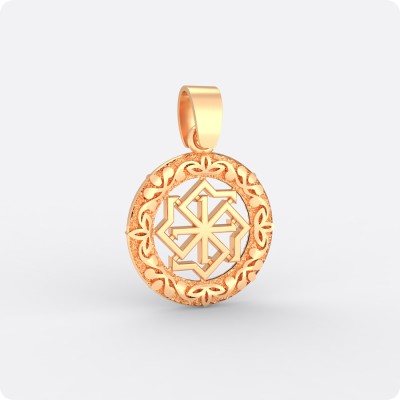 Оберег Молвинец из золота в круге (малый)