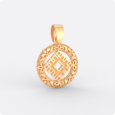 Оберег Репейник счастья из золота в круге (малый)