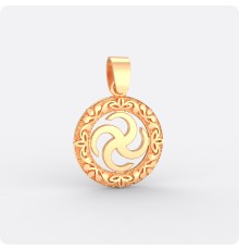 Оберег Сваор из золота в круге (малый)